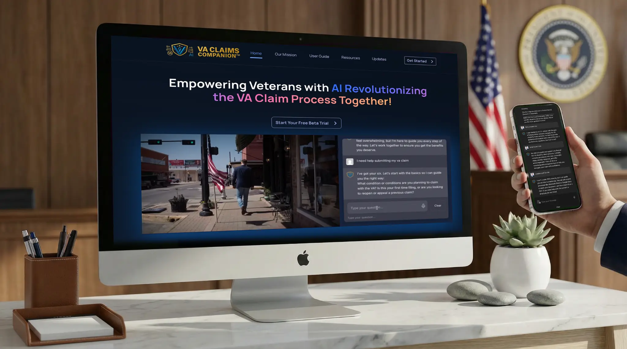 VA Claim Companion website design