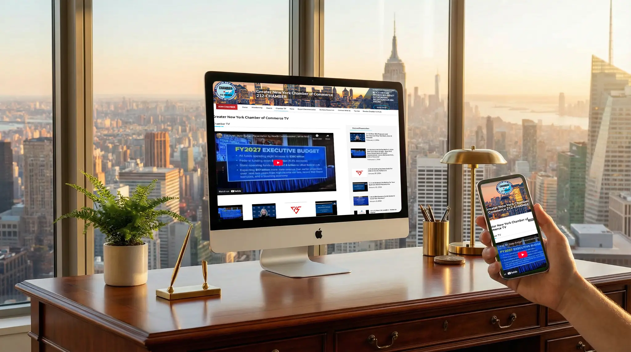 Greater New York Chamber website design